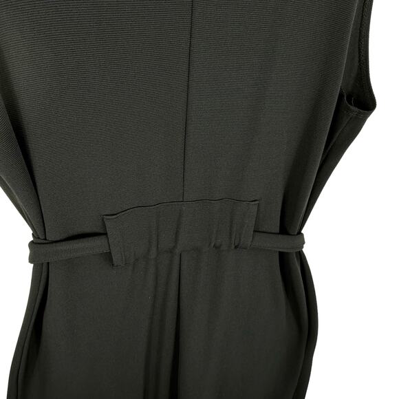 Brynn Walker Black Open Heavy Knit Waist Tie Duster Vest Made In USA Size S - Picture 3 of 7